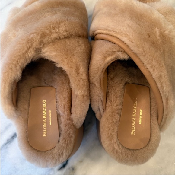 Paloma Barcelo Nelly Mounton Sandals in Sand size 39 - Picture 2 of 5